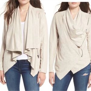 BlankNYC| Drape Front Faux Suede Jacket
